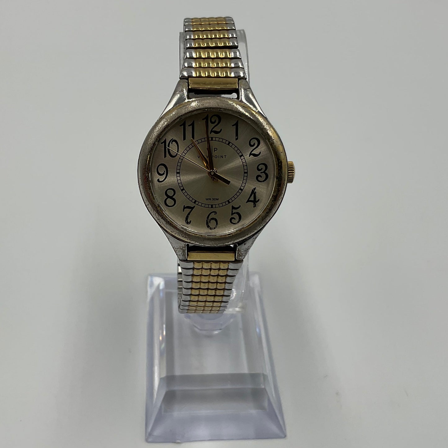 Viewpoint Timex Women's 30mm White Dial Gold Tone Watch