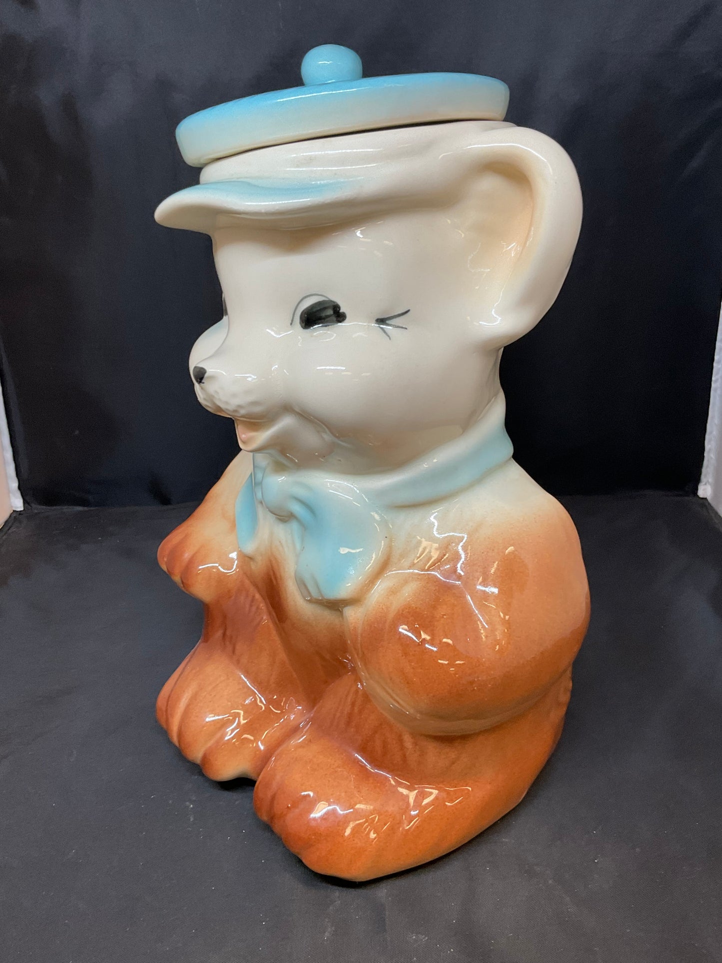 Vintage American Bisque Bear Cookie Jar