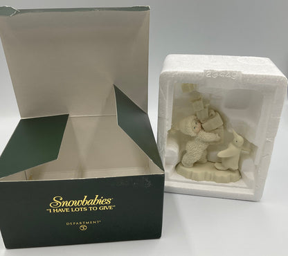 Department 56 Snowbuddies I have Lots To Give 05975 Retired figurine 2002