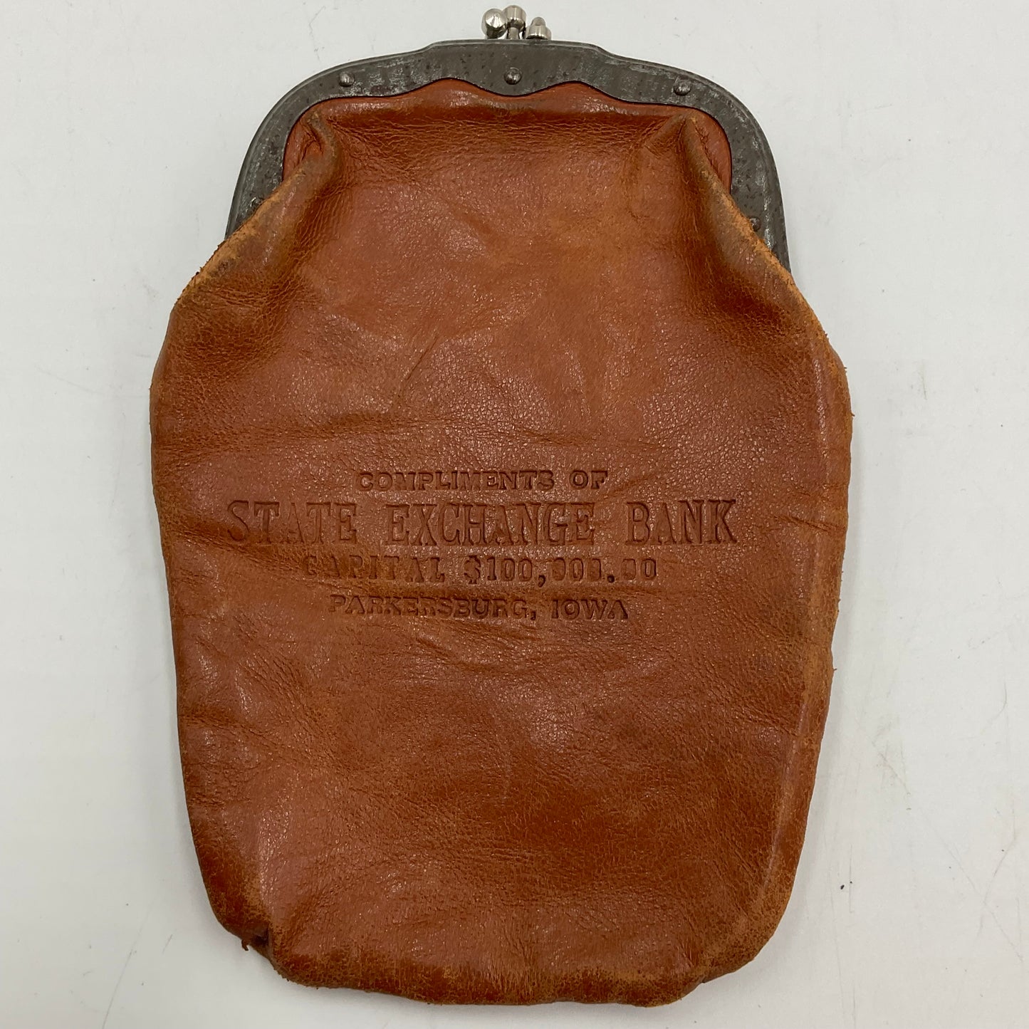 Vintage Leather Coin Purse From The State Exchange Bank