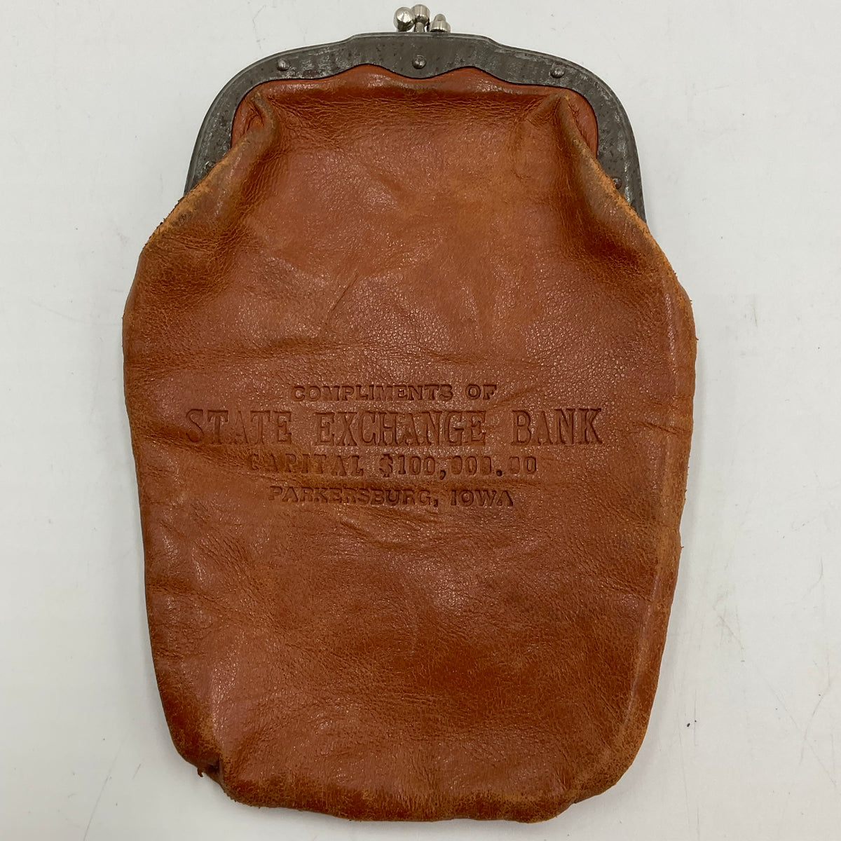 Vintage Leather Coin Purse From The State Exchange Bank