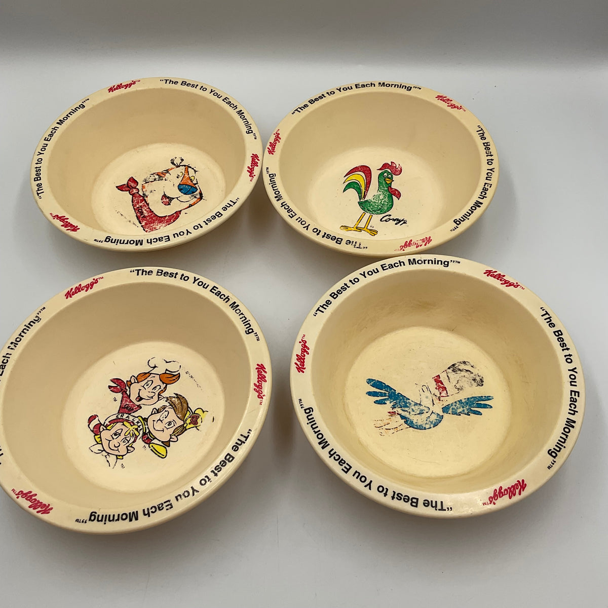 Vintage 1995 Kellogg’s Plastic Cereal Bowls Set of 4