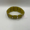 Vintage Style Stretch Bangle with Large Lime Green Stones