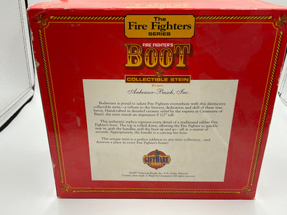 1997 Firefighter Budweiser Boot Mug Stein w/ Box