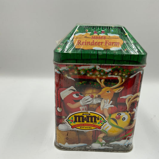 Not Opened 2003 Limited Edition M&M’s Peanut Butter “Reindeer Farm” Tin Canister