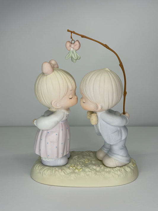 Precious Moments Vintage 1990 Blessings From Above Hand Painted Porcelain Collectible Figurine Original Box