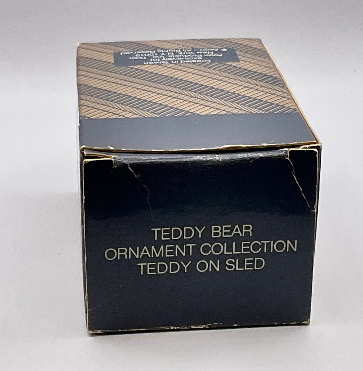 Avon Sled Teddy Bear Vintage Ornament in Original Box