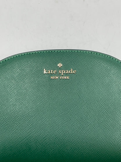 Kate Spade New York Forest Green Cross Grain Designed Leather Cross Body Bag