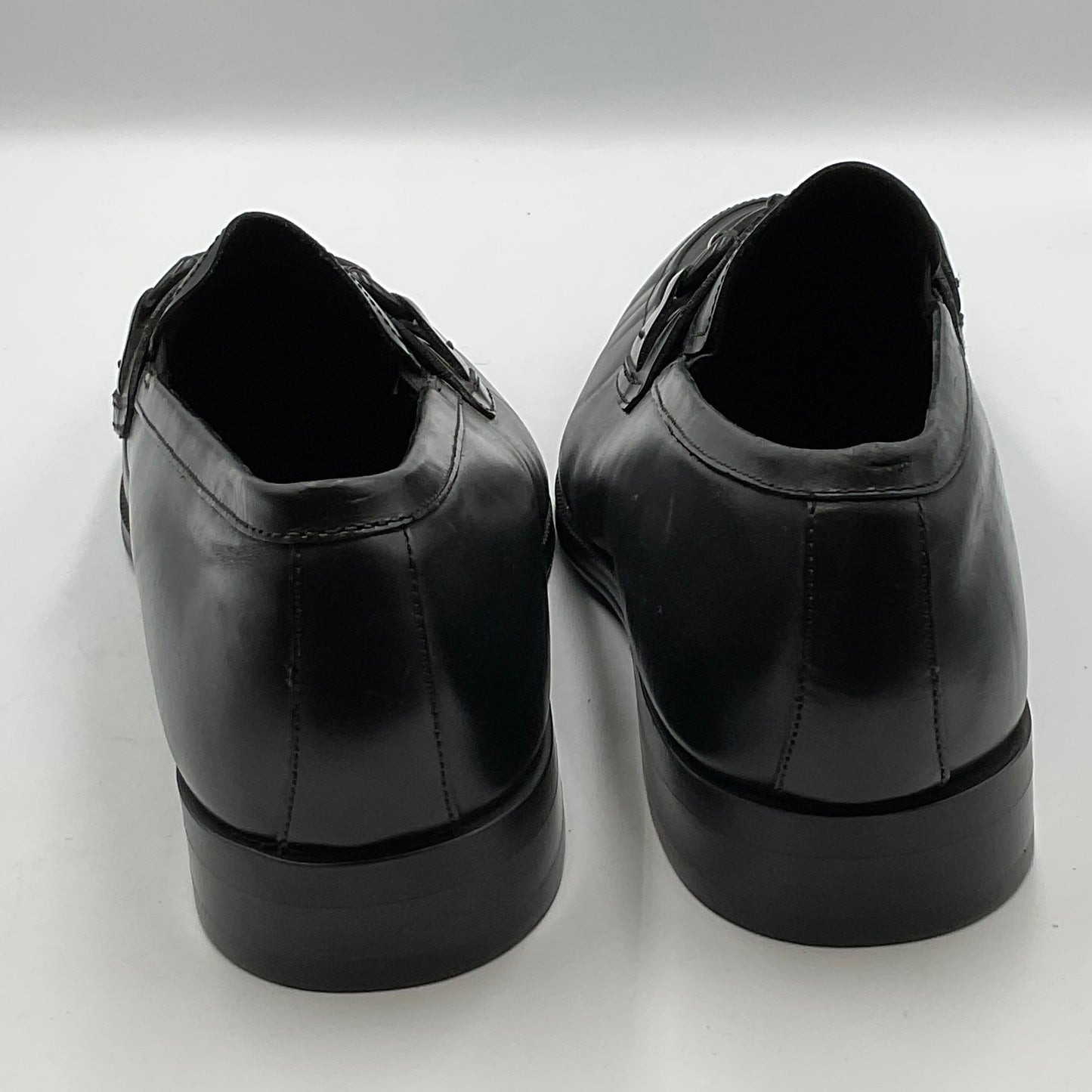 Kenneth Cole Black Leather Brock Loafers Men's Shoes Size 12