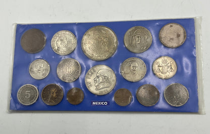 Souvenir Set of Historical Mexican Coins Mexico Mint Sealed