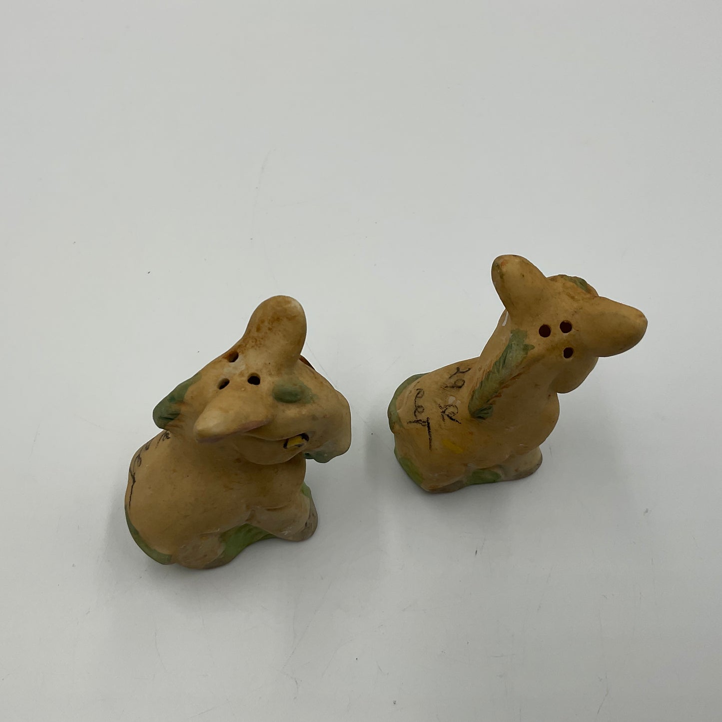 Vintage Ceramic Donkey Salt and Pepper Shakers