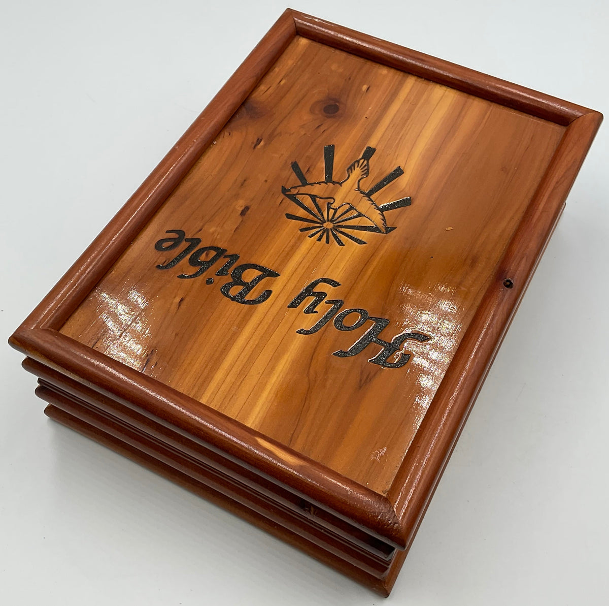 Dove of Peace KJV Holy Bible King James Version Ceder Wood Presentation Box