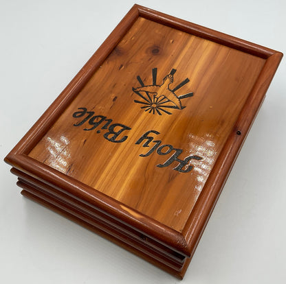 Dove of Peace KJV Holy Bible King James Version Ceder Wood Presentation Box