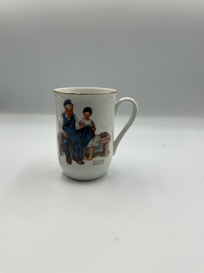 Norman Rockwell Museum Vintage 1982 8 Ceramic Mugs
