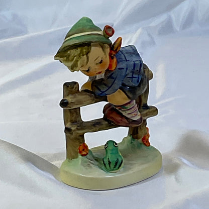 Hummel Goebel Vintage 1948 Retreat to Safety Boy on Fence Porcelain Figure West Germany 201 2/0