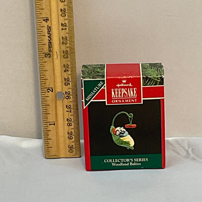 Hallmark Keepsake Miniature Christmas Ornament "Woodland Babies" 1992