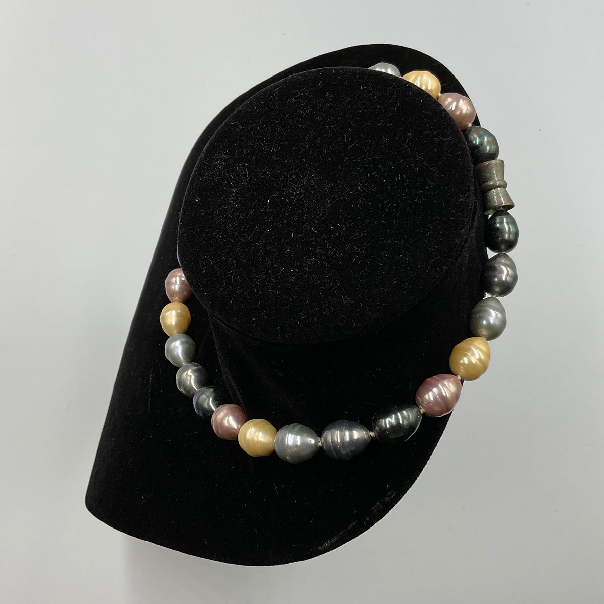 Multi Colored Egg Shape Bead Necklace