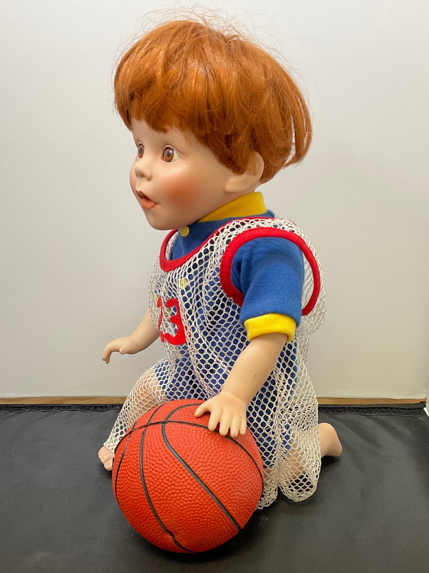Danbury Mint Porcelain Danny the Basketball Player Doll by Elke Hutchens