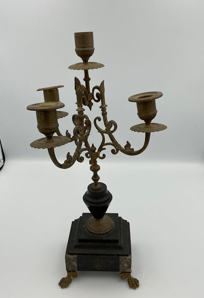 Antique Pair of 4 Arm Candelabras
