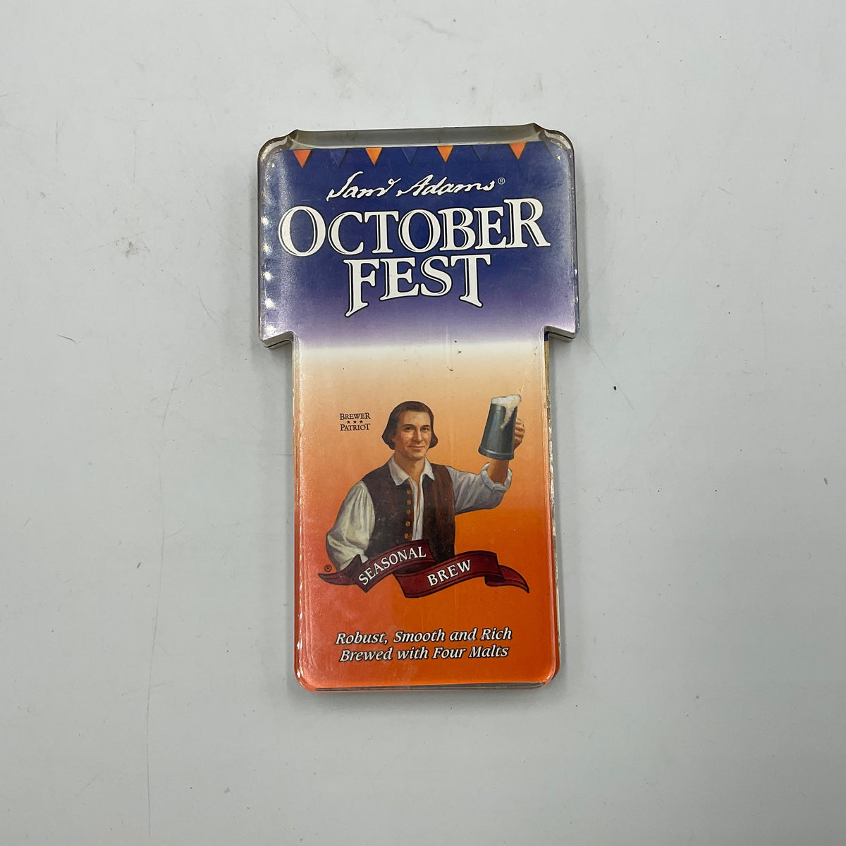 Sam Adams Octoberfest beer advertsing display signs Lot of 2 bar, pub, mancave decor