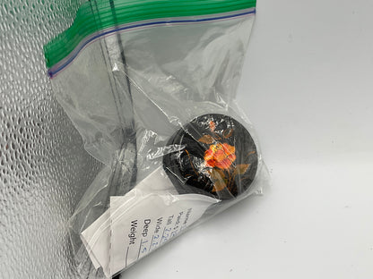Vintage hand painted trinket (floral) black knob