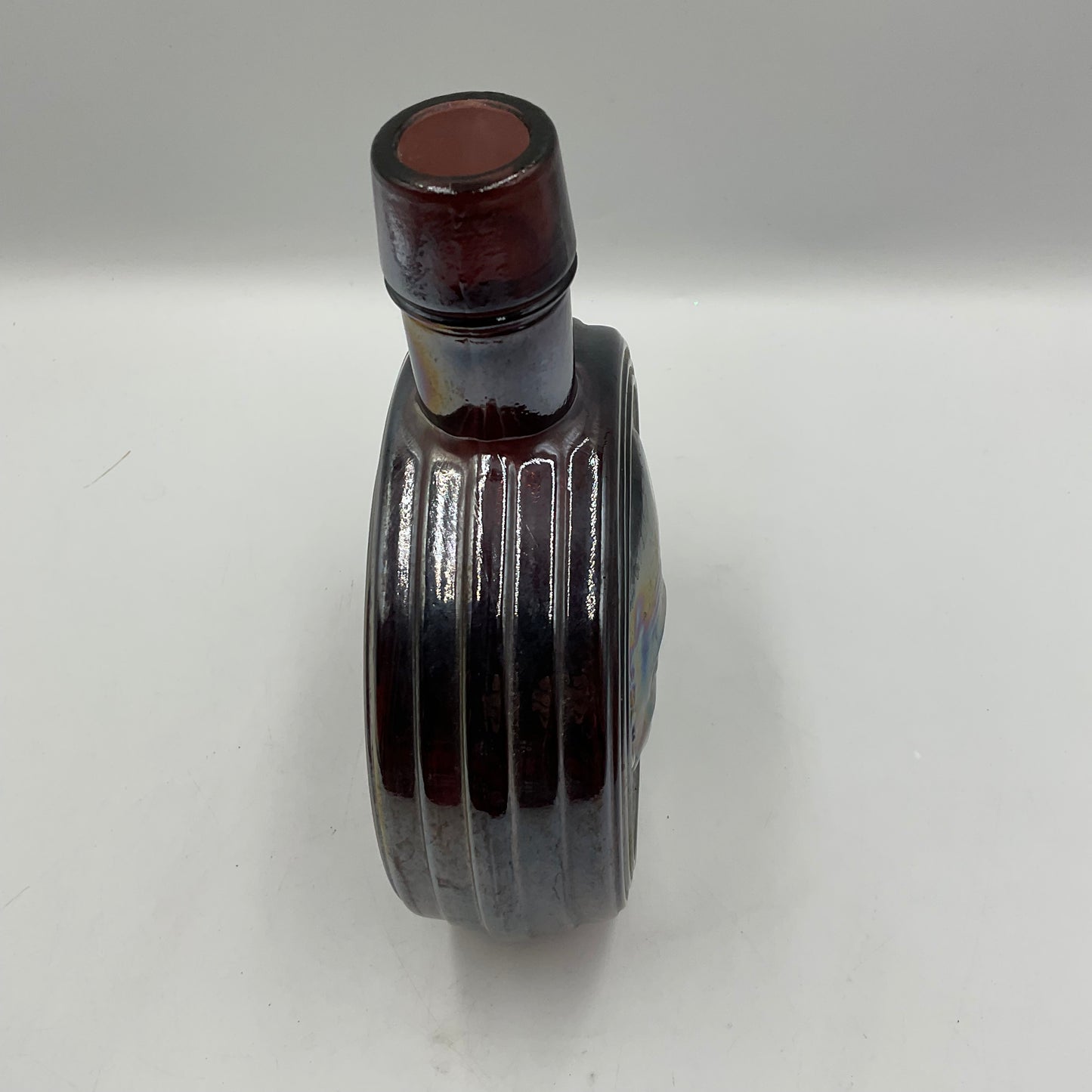Vintage Wheaton Purple Carnival Glass Bottle