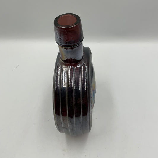 Vintage Wheaton Purple Carnival Glass Bottle