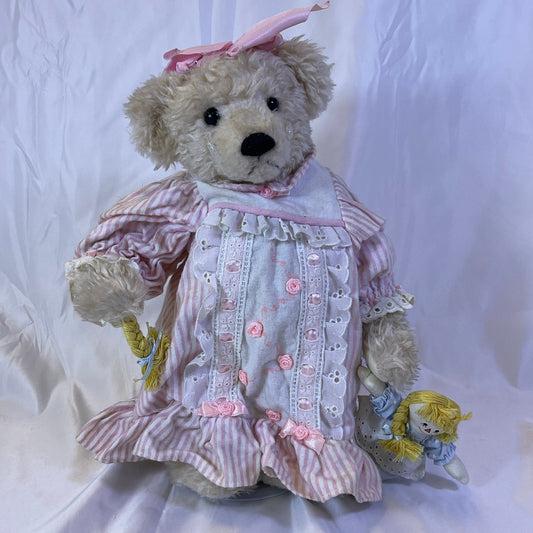 Ashton Drake Teddy Bear Holding Doll