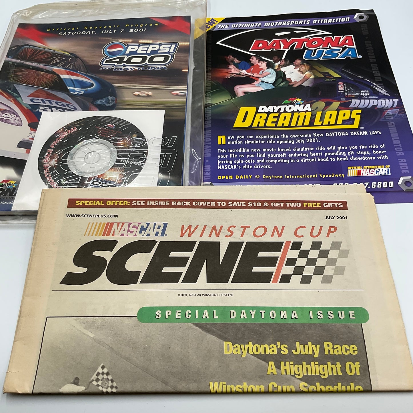 NASCAR Official Souvenir Program Pepsi 400 At Daytona Vintage 2001
