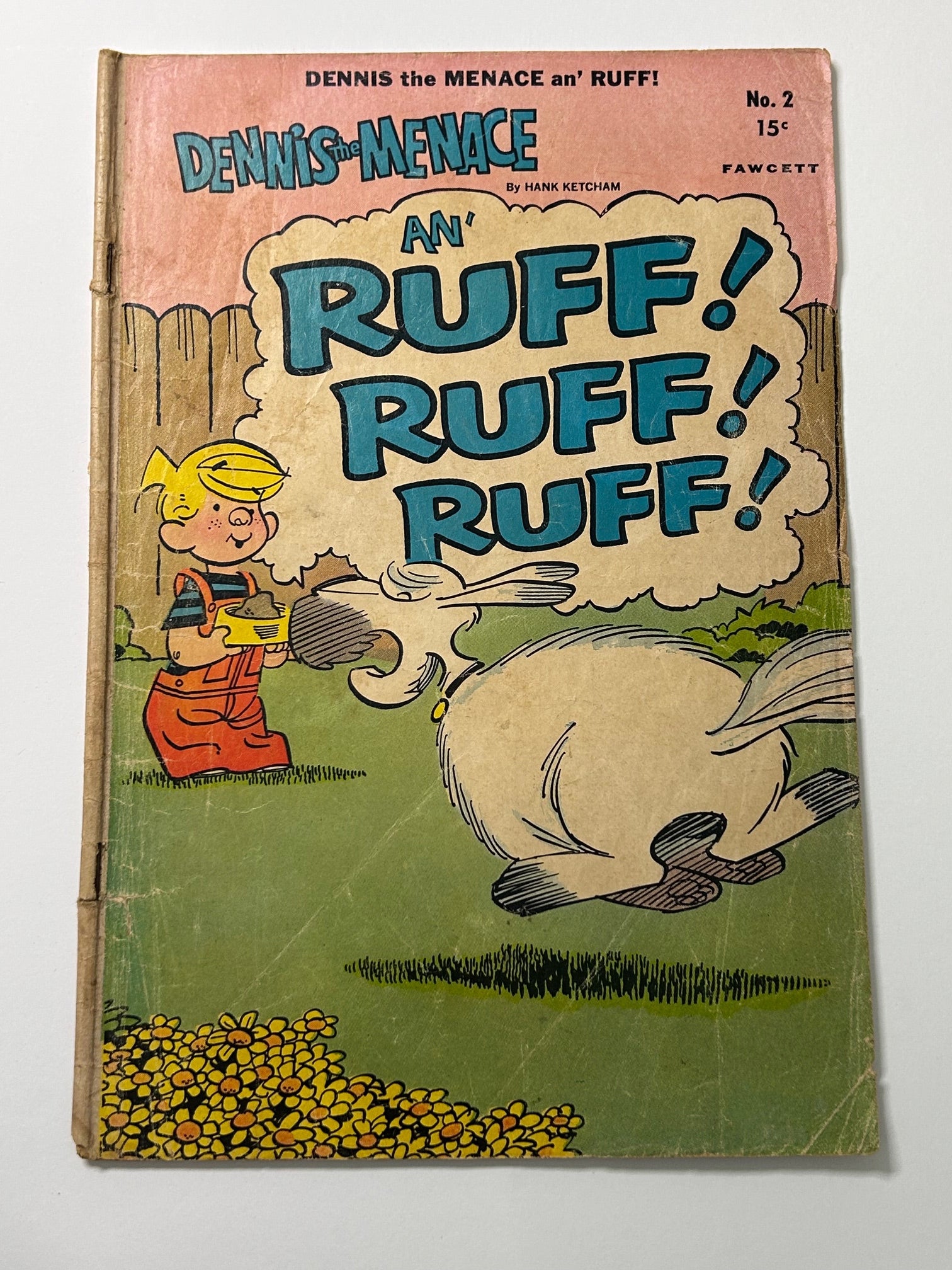 Dennis Ruff Back Rider Dennis the Menace an' Ruff! Ruff! Ruff! #2 Vintage 1969 Fawcett Comic ...