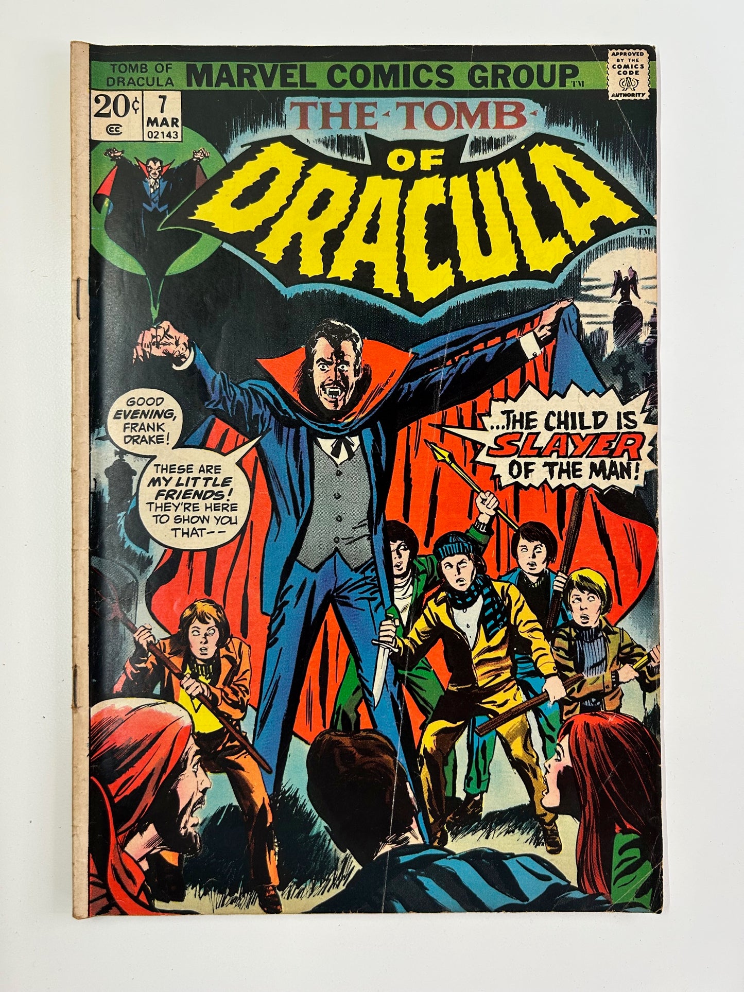 Tomb of Dracula #7 Vintage 1973 The Child is Slayer of the Man Marvel Group Comic Book
