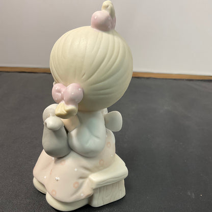 Enesco Precious Moments Figurine "Scent From Above" 1986 Vintage Collectible #100528 W/Original Box