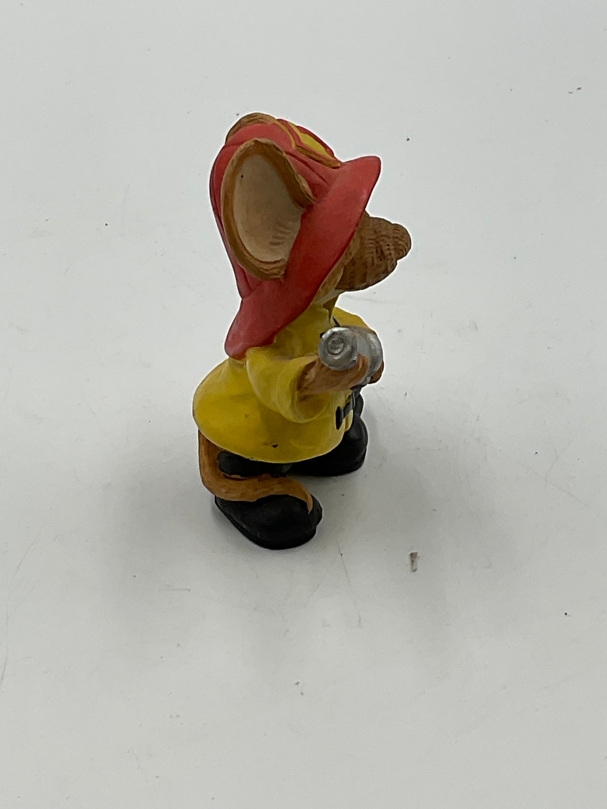 Vntage Firefighter Mouse Figurine  4 Inches Tall