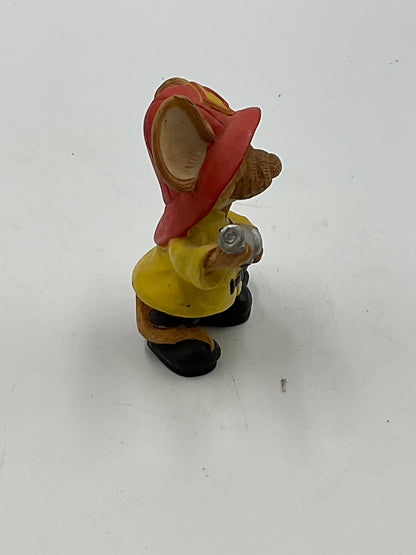Vntage Firefighter Mouse Figurine  4 Inches Tall