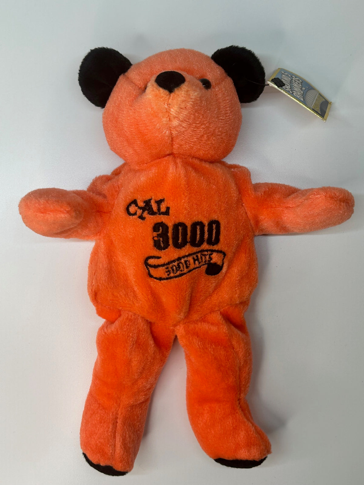 Cal Ripken Jr #d/3000 Limited Edition Commemorative Beanie Bear Orig Tags Drawstring Pouch