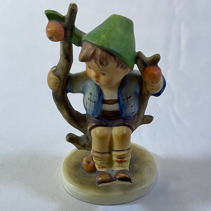 Goebel Hummel Boy in Apple Tree 142 3/0 TMK 2 Porcelain Figurine Handmade Western Germany
