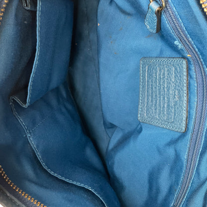 Coach Blue Pebbled Leather Purse