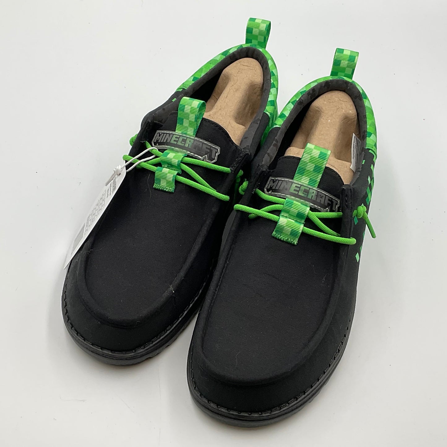 Hey Dude x Minecraft Wally Funk “Creeper” Slip-Ons Size 9