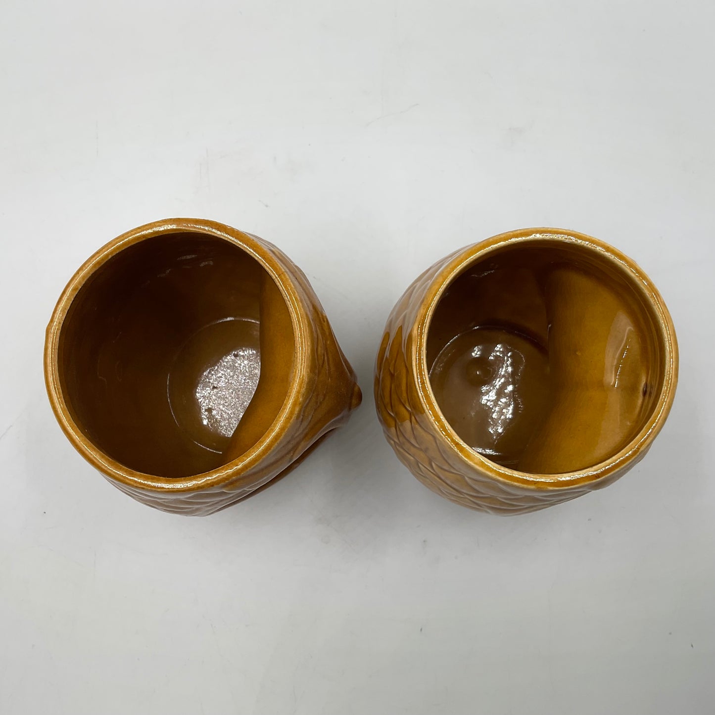Vintage Ceramic Owl Mugs Japan On Bottom