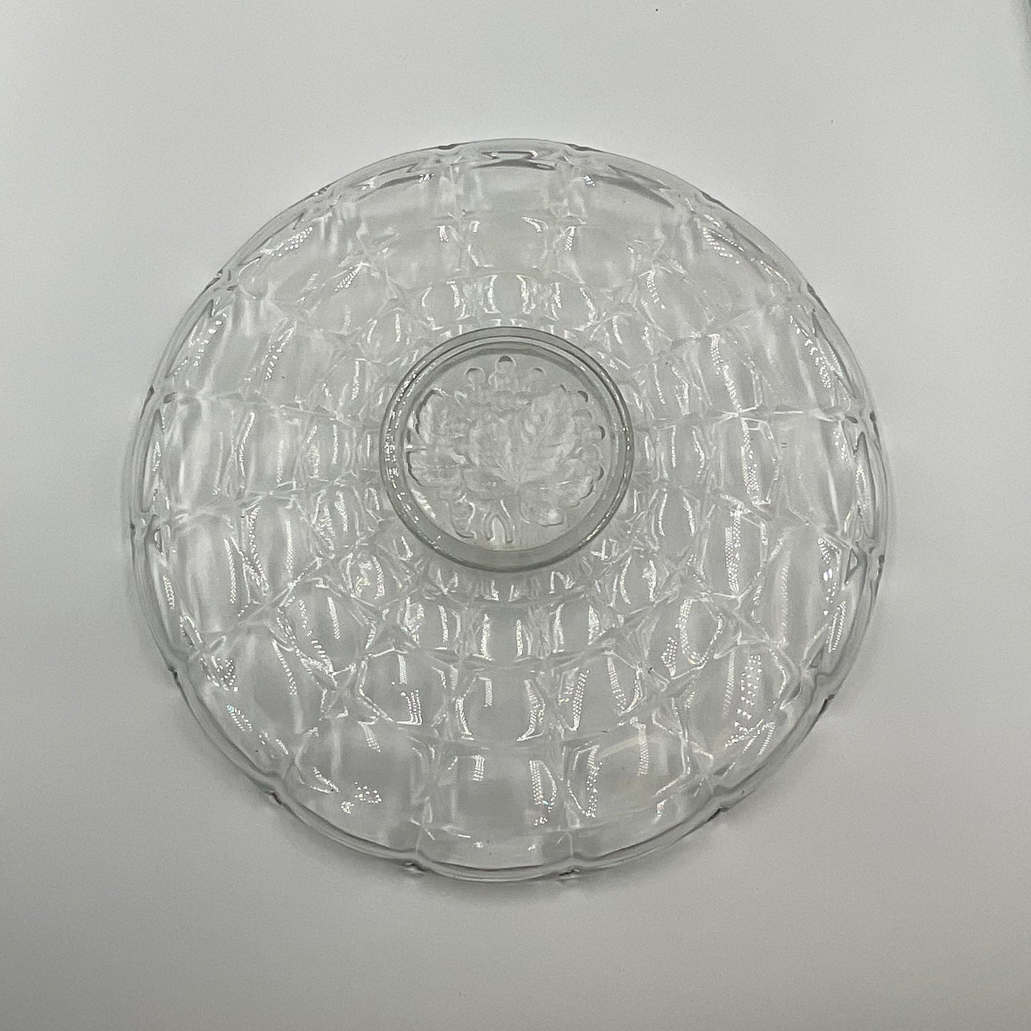 Vintage Large Grape-Motif Glass Serving Platter