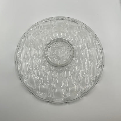 Vintage Large Grape-Motif Glass Serving Platter