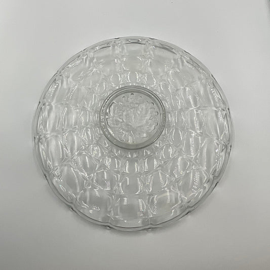 Vintage Large Grape-Motif Glass Serving Platter