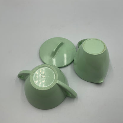 Vintage melamine Creamer and Sugar Bowl Set