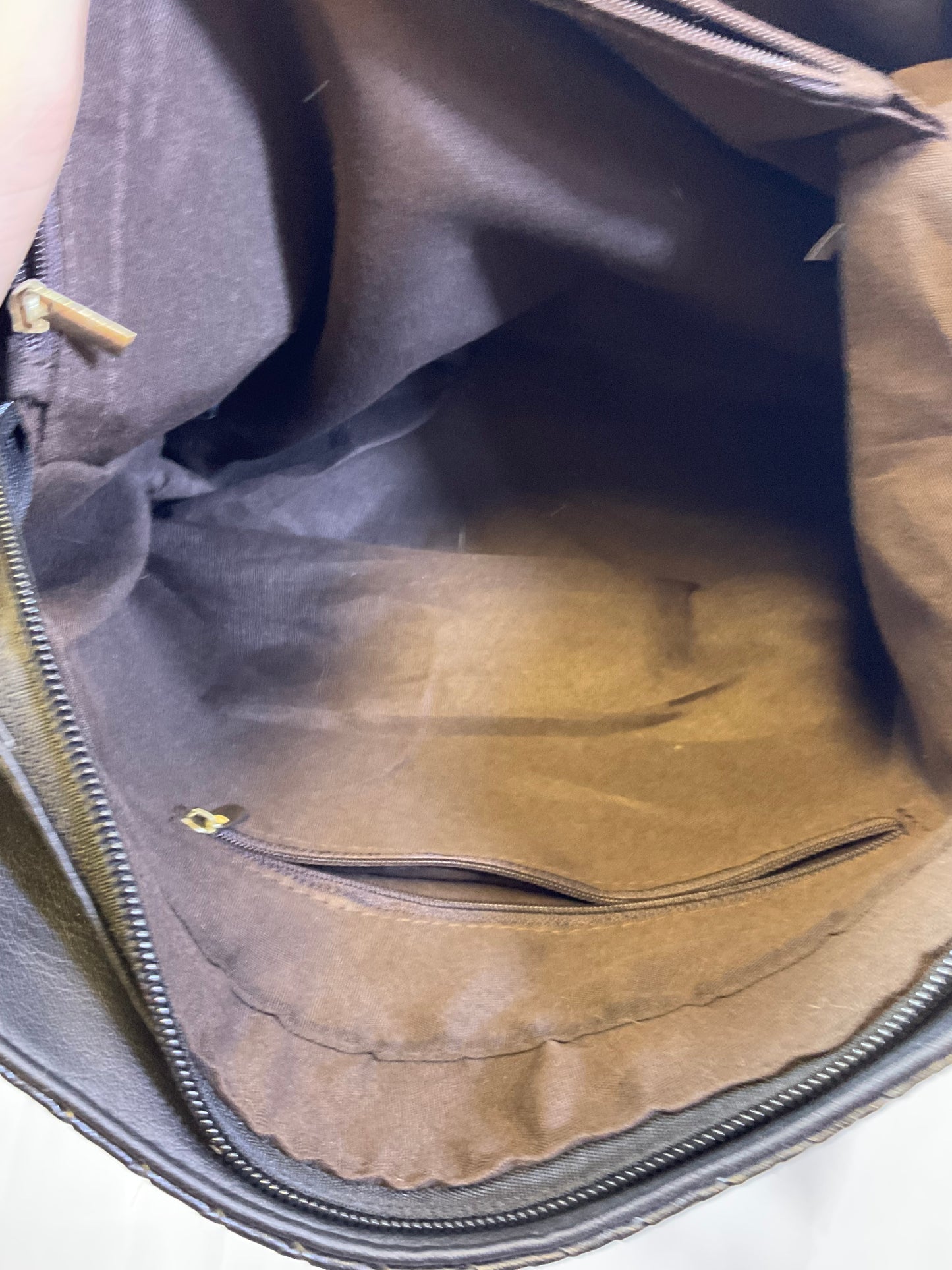 Michael Kors Large Black Leather Cross Weave Satchel Tote Handbag