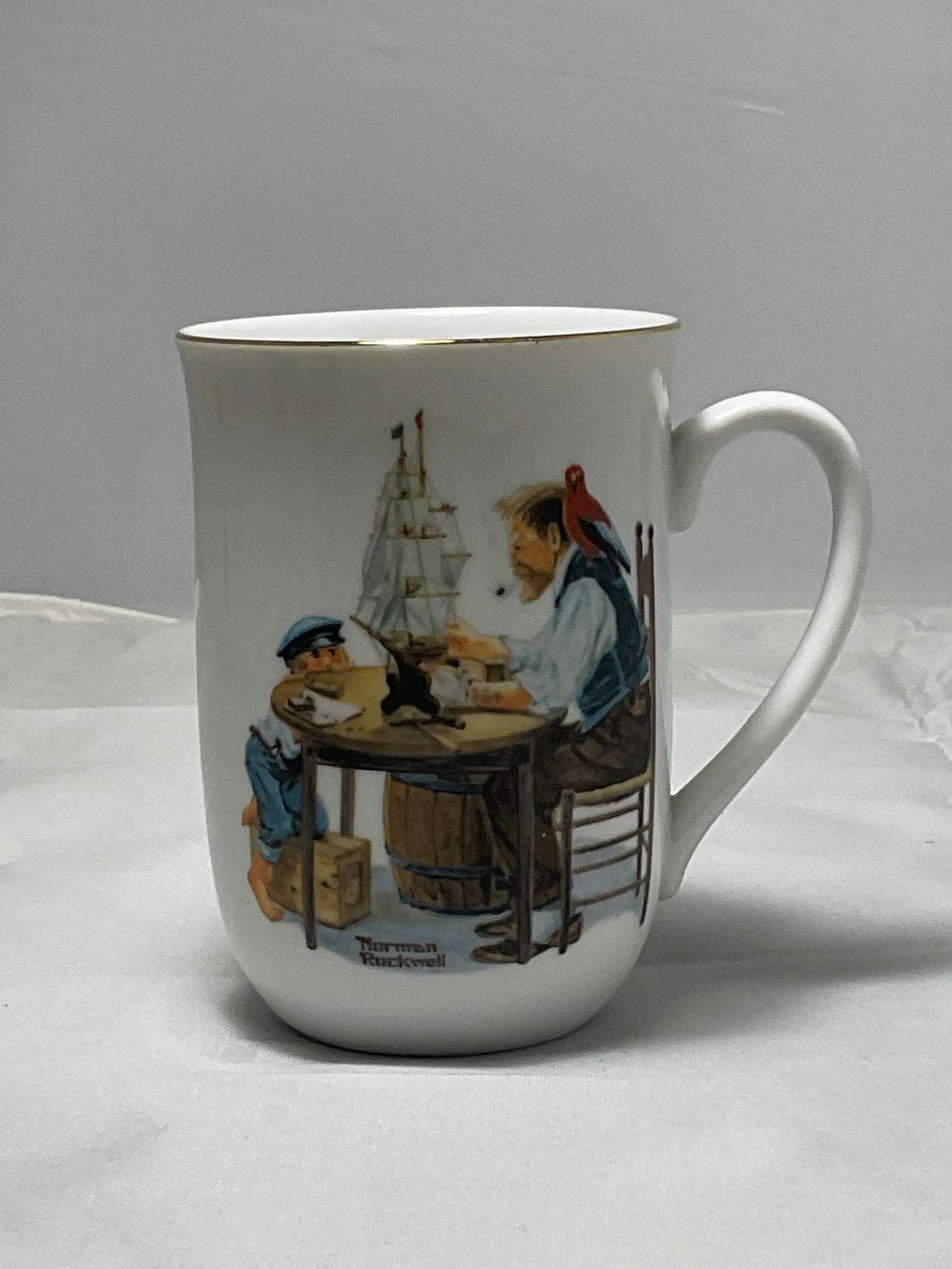 Norman Rockwell Museum Collectible Cup Vintage 1982 For A Good Boy