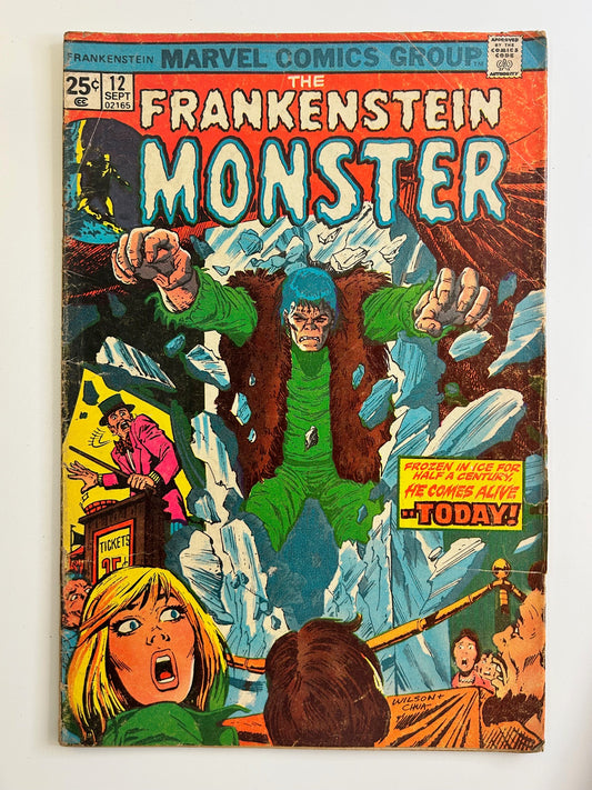 The Frankenstein Monster #12 Vintage 1974 Marvel Group Comic Book
