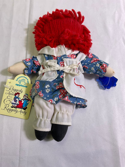 Raggedy Ann Stuffed Doll Produced by Applause Featuring the Classic Red Yarn Hair