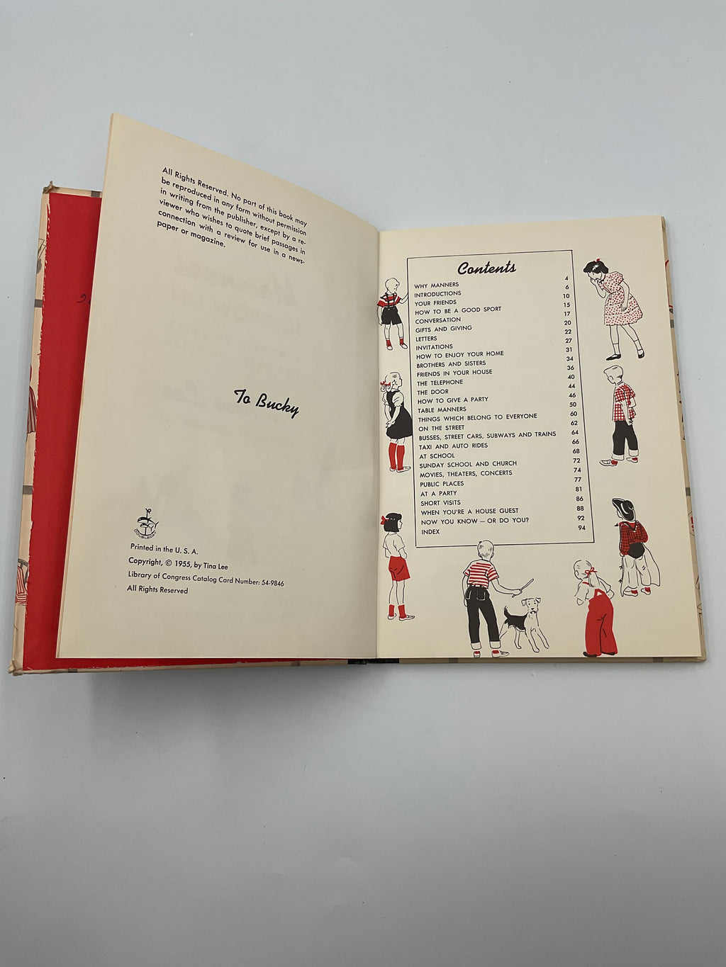 Manners to Grow On by Tina Lee 1955 Doubleday Children's Book