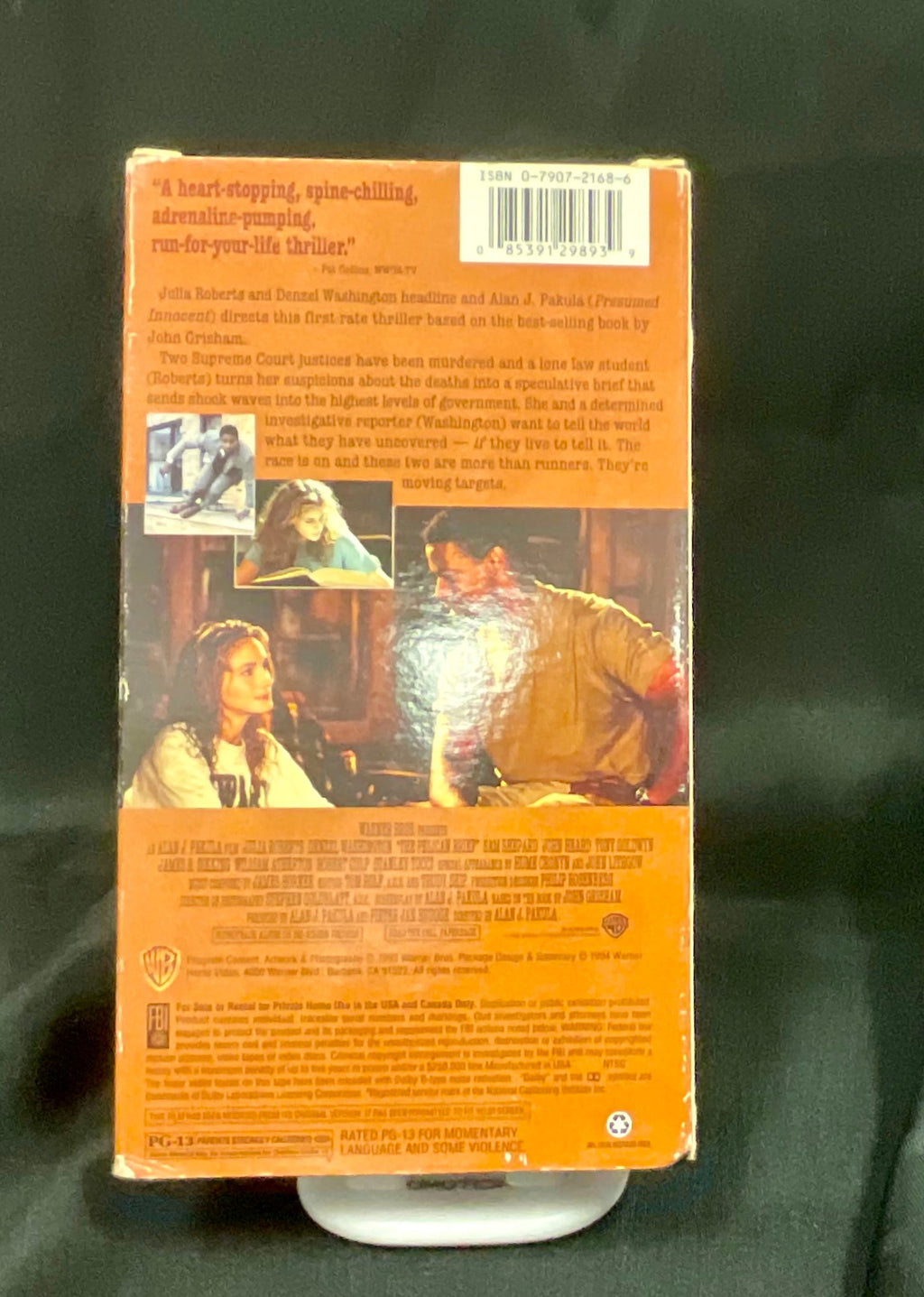 The Pelican Brief Vintage 1994 VHS Video Tape Movie Julia Roberts Denzel Washington Pre-Owned Film Untested