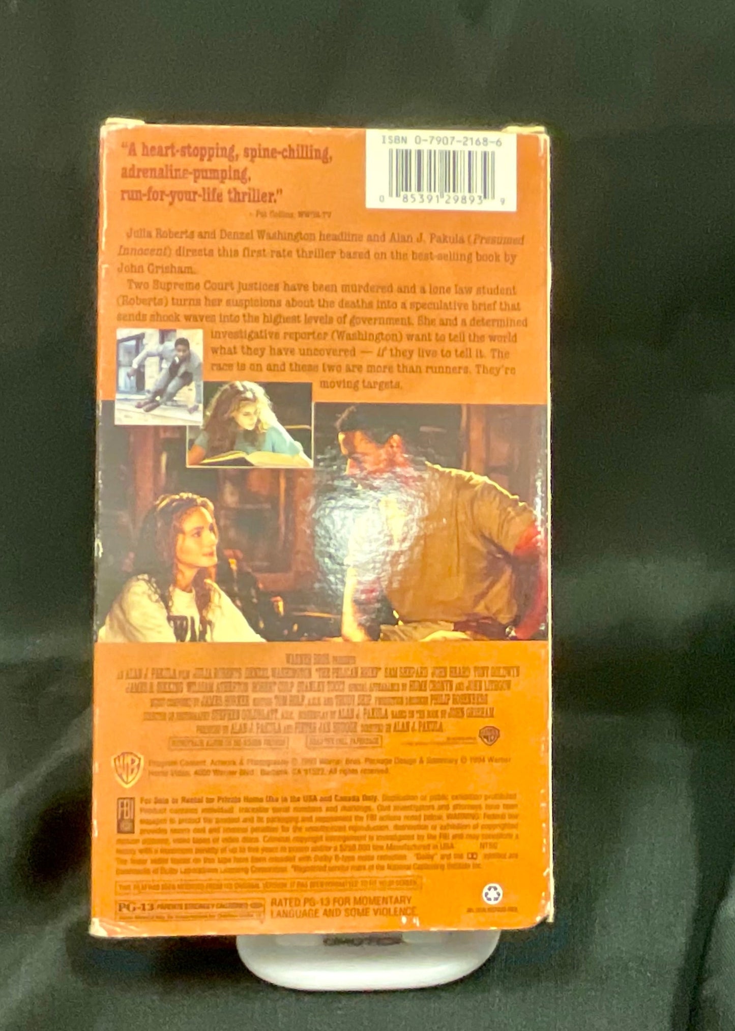 The Pelican Brief Vintage 1994 VHS Video Tape Movie Julia Roberts Denzel Washington Pre-Owned Film Untested